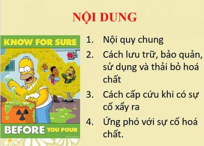 Đào tạo an toàn khi sử dụng hóa chất
